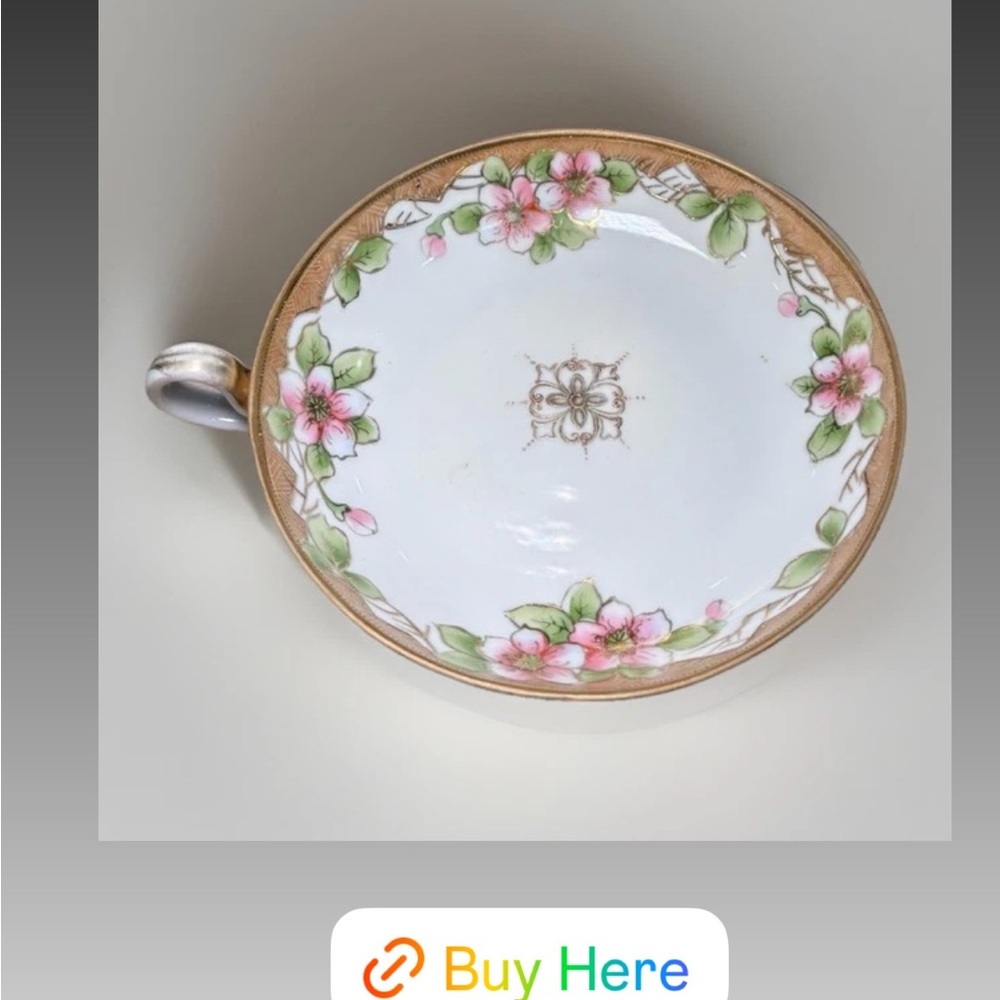 Hand Painted Nippon Porcelain Plate Trinket Dish Shabby Chic Decor - Picture 3 of 10